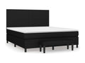 Sommier à Mobenze de lit avec matelas Noir 180x200 cm Tissu ERGM70889