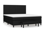 Sommier à Mobenze de lit avec matelas Noir 180x200 cm Tissu ERGM70889