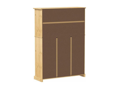 Armoire à chaussures Boislis 99x32x138 bois de pin massif KNGK50671