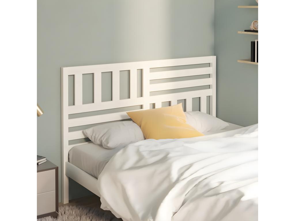 Tête de lit Blanc 141x4x100 cm Mobenze massif de pin CABU19486