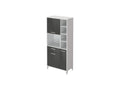 Mobenze Buffet de cuisine L 80 cm - Gris brillant QUYF13013