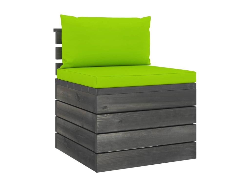 Salon palette de jardin 2 pcs avec coussins Mobenze de pin massif 5 MCWP68656