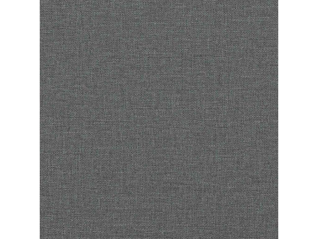 Banc avec dossier gris foncé 120x62x75.5 cm tissu BAJS25642