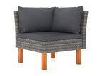Salon de jardin 6 pcs avec coussins Résine tressée Gris UUTP93056