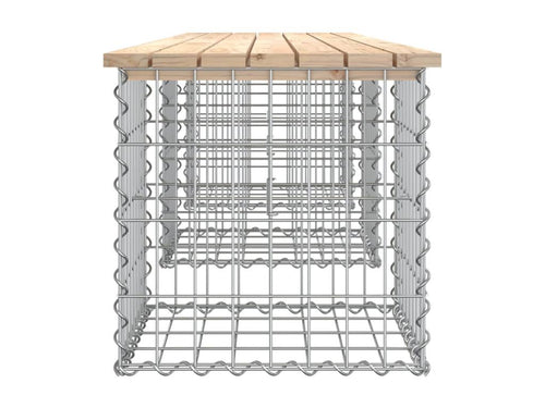 Banc de jardin design de gabion 203x44x42 Mobenze massif de pin BSMZ29738