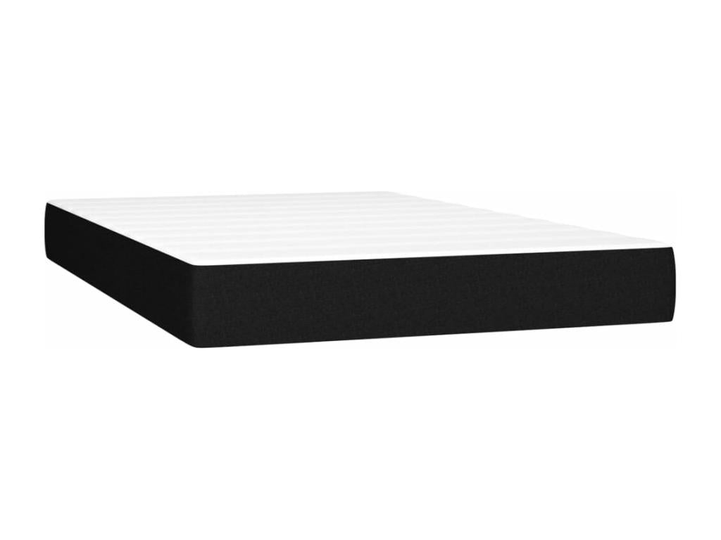 Sommier à Boislis de lit et matelas et LED Noir 120x200 cm Tissu VHYH54933