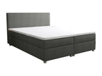 Ensemble complet boxspring tête de lit sommier matelas surmatelas - 180x200 cm - Tissu - Anthracite - Mobenze CANO85882