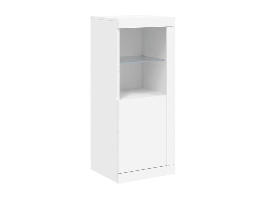 Buffet avec Boislisères LED blanc 41x37x100 cm GCOM61195