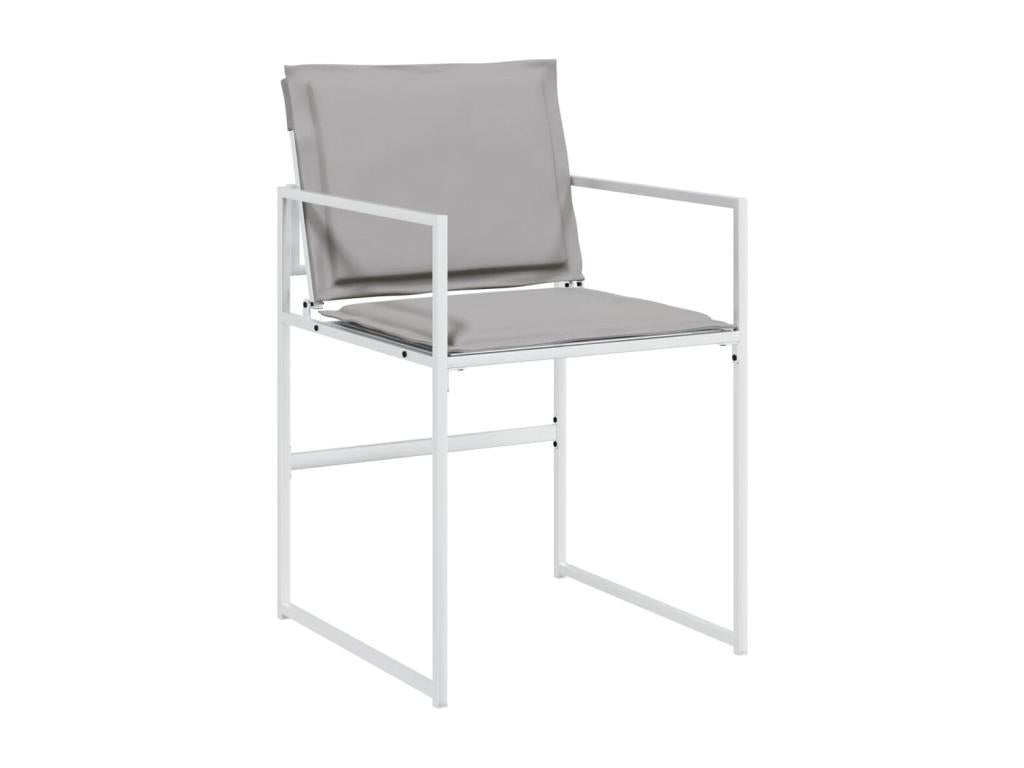 Ensemble à manger de jardin avec coussins 13 pièces blanc textile ZXHX98620