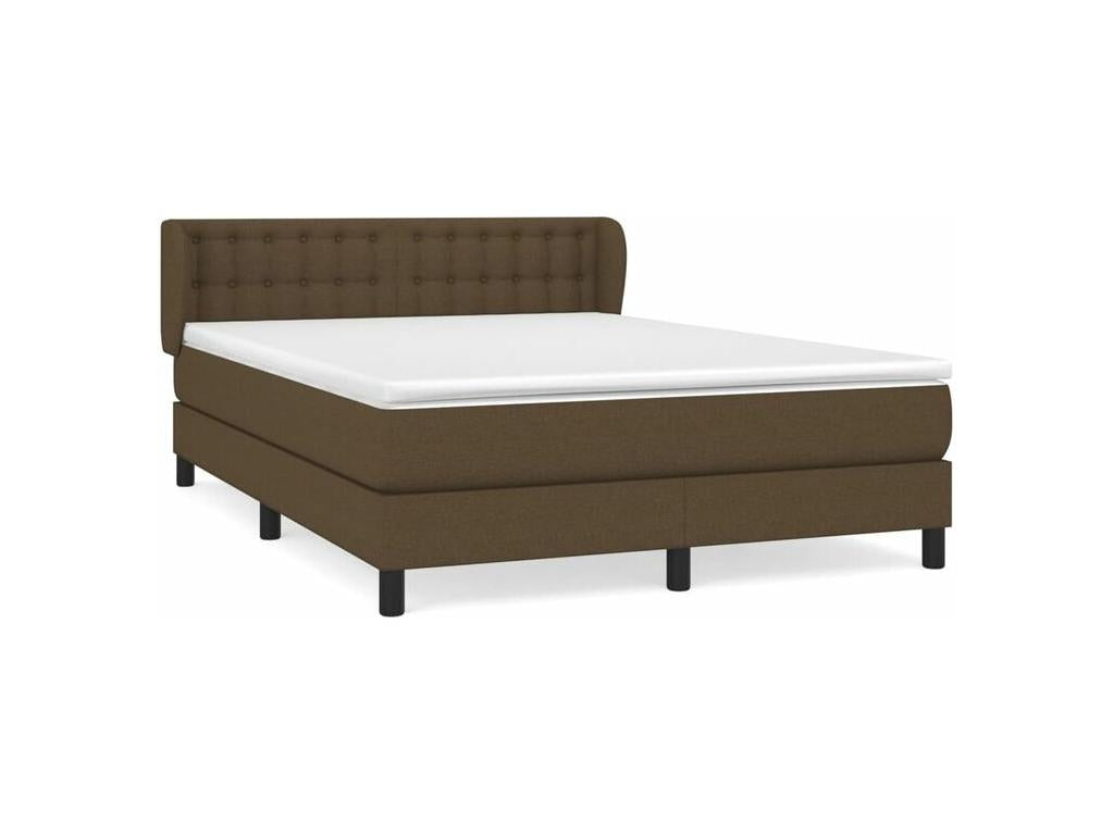 Sommier à Mobenze de lit avec matelas Marron foncé 140x200 UMKQ98393