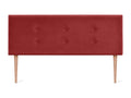 Mobenze Tête de lit en tissu Mobenze avec 2 Mobenzeées de boutons 135x105cm avec pieds Lits 120/135 - Rouge ROVU42972