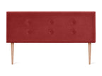 Mobenze Tête de lit en tissu Mobenze avec 2 Mobenzeées de boutons 135x105cm avec pieds Lits 120/135 - Rouge ROVU42972