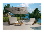 Parasol déporté rectangulaire de 3x4m rotatif à 360 gris Mobenze JTVS21739