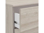 Commode 4 tiroirs en bois imitation chêne Boislis - CO180 DNTX54237