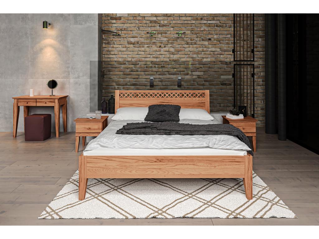 Mobenze 3 - Lit 180x200 cm en cœur de hêtre huilé naturel AGDC30957