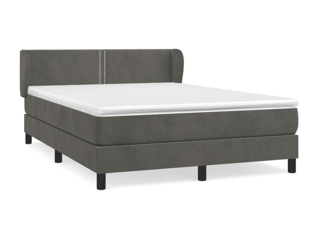Sommier à Mobenze de lit et matelas Gris foncé 140x190cm Mobenze IWEG54098