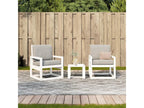 Salon de jardin 3 pcs blanc Mobenze massif de pin BZSJ58251