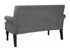Banc avec dossier gris foncé 120x62x75.5 cm tissu BAJS25642