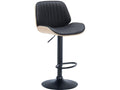 Tabouret de bar - Similicuir PVC / Métal - Nature / Noir - Mobenze LFJN43290