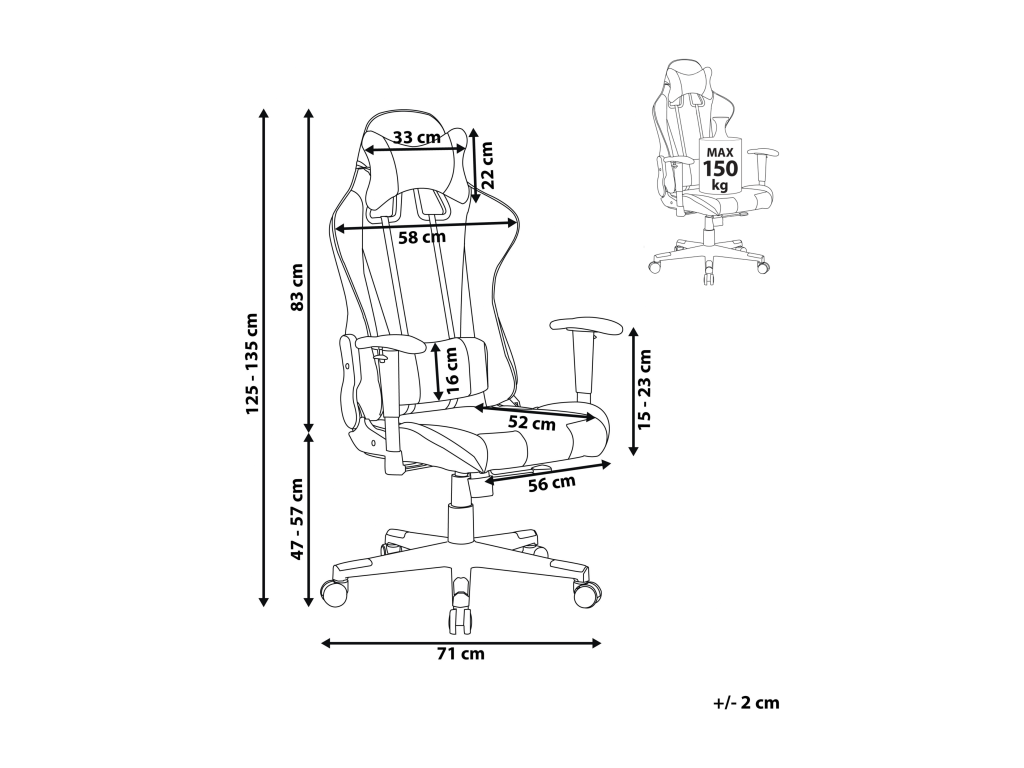 Chaise de bureau Mobenze Cuir PU Bleu foncé HDPZ58979
