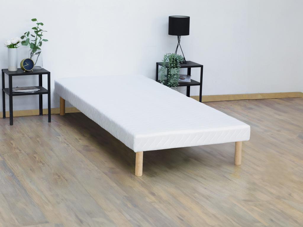 Sommier déco tapissier 90x190 cm 9 Mobenze - Blanc - Mobenze II de Mobenze AMKE78194