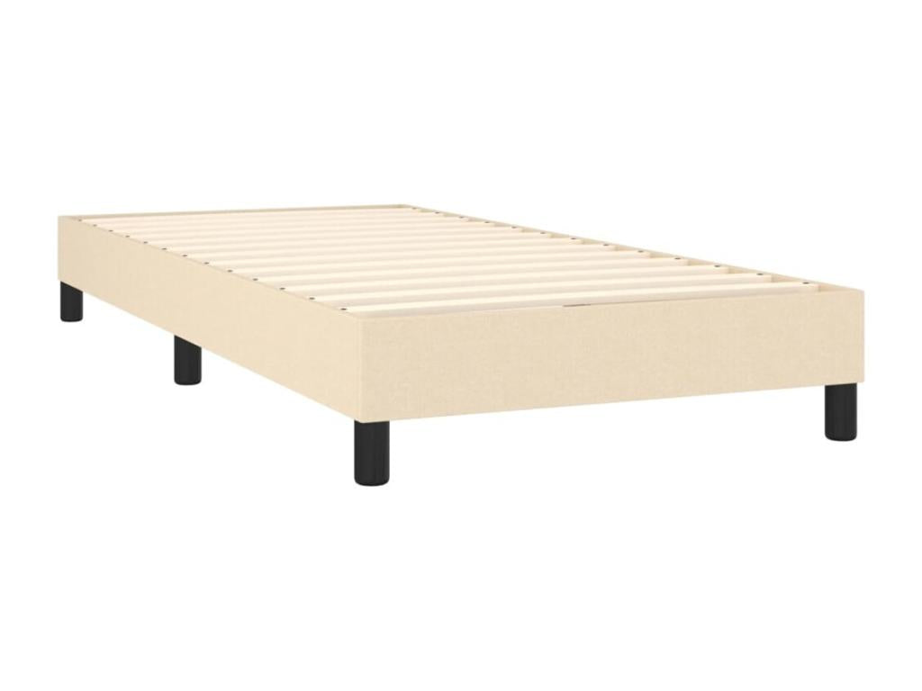 Lit à sommier tapissier et matelas Crème 90x190 cm Tissu WOZF92872