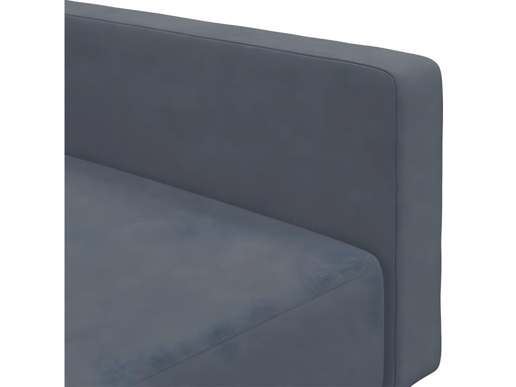 Canapé-lit à 2 places avec repos-pied gris foncé Mobenze NINI52028