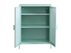 Mobenze - Buffet haut 2 portes en métal Mobenze H100cm - Vert menthe HVZX16041