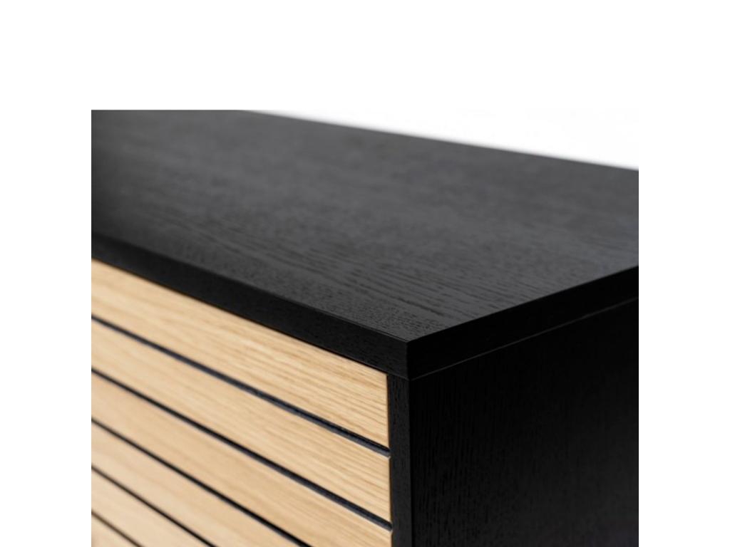 Meuble TV Design Mobenze 150cm Chêne / Noir TIVP62895