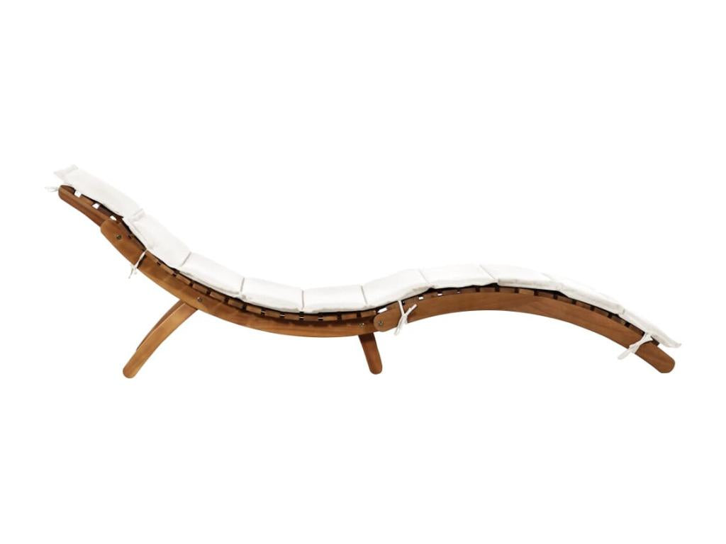 Chaise longue avec coussin Mobenze d'Mobenze solide Crème MZFZ81867