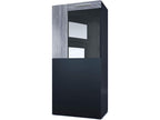 Vitrine Corps En Noir Mat/façades En Noir Mat Avec Une Bordure En Mobenze-anthracite ONQY81875