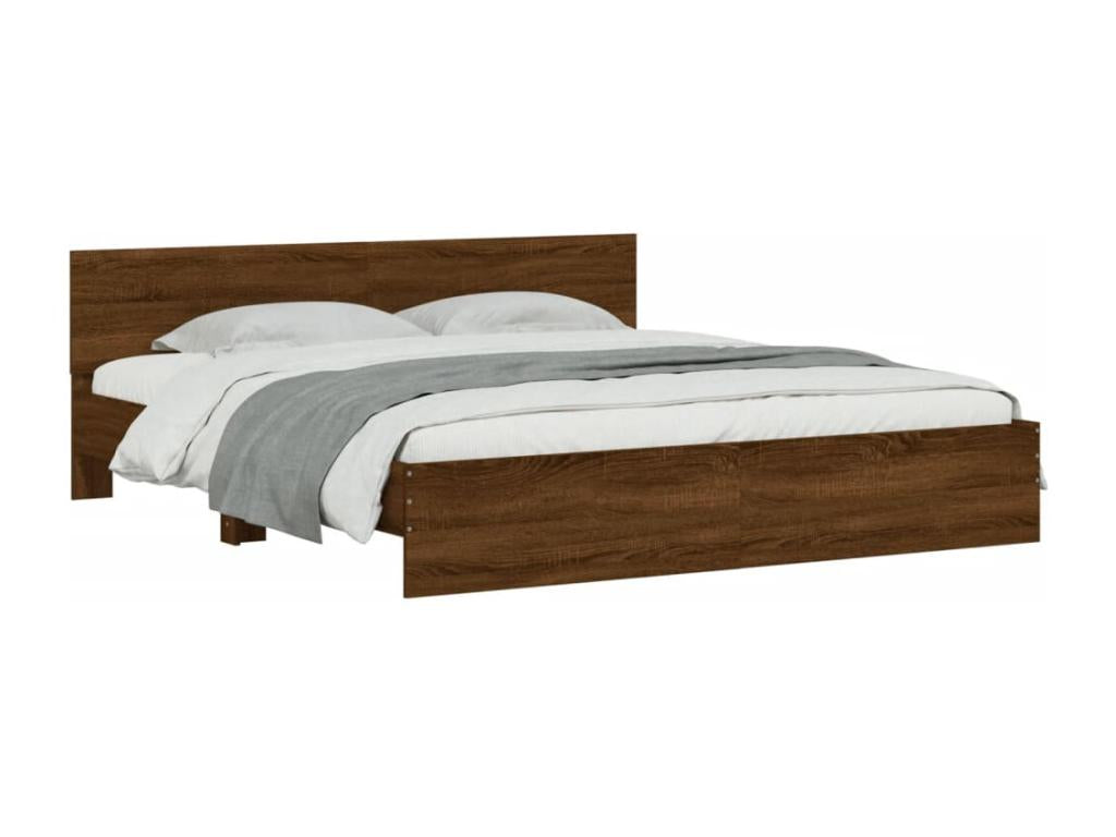 Cadre de lit sans matelas chêne marron 180x200 cm RGVP33078
