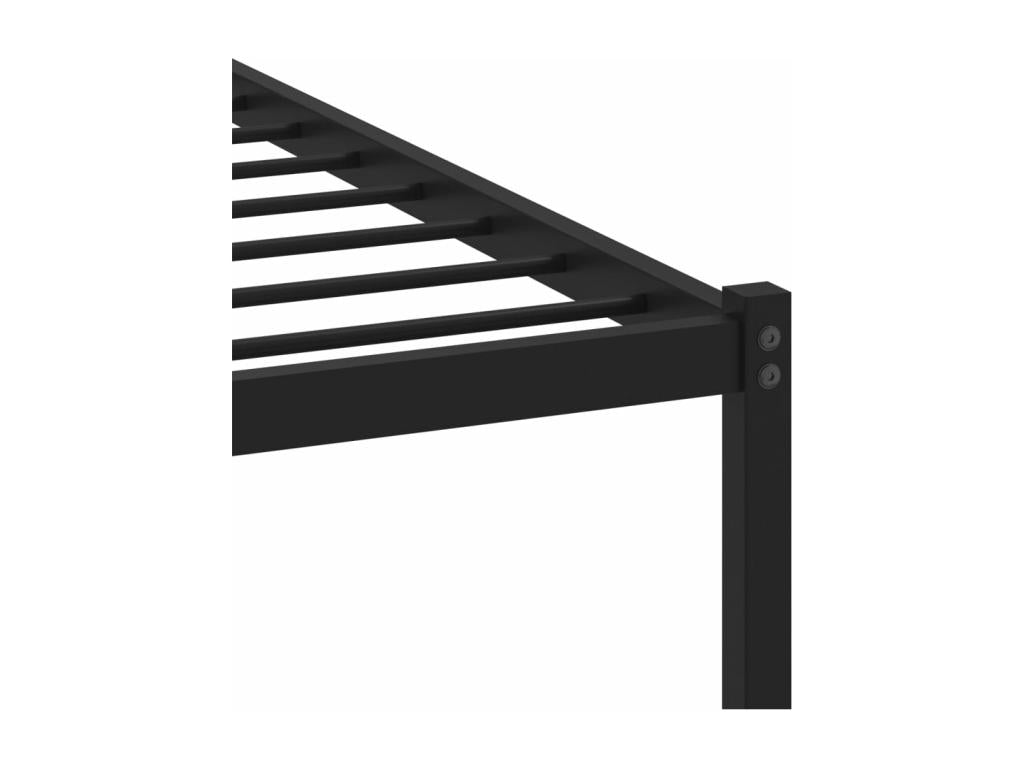 Cadre de lit en métal sans matelas chêne fumé 75x190 cm VLXD96690