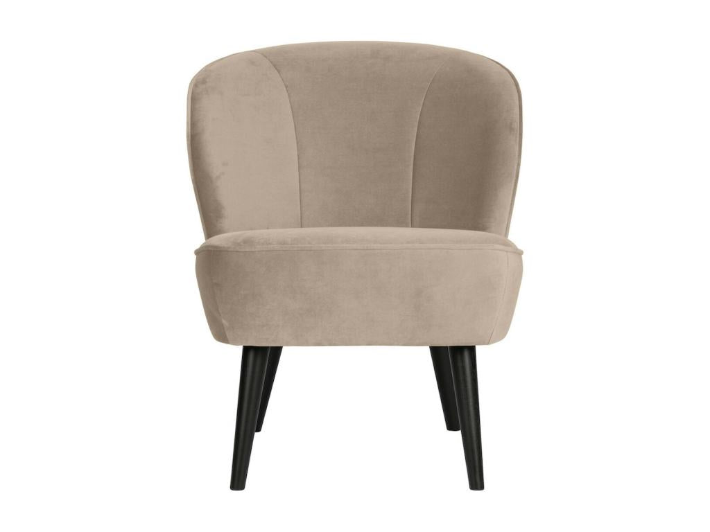 Boislis - Fauteuil en velours beige élégant OCWD22162