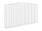 Panier de gabions arqué 400x50x220-240 Fer galvanisé BOCB09450