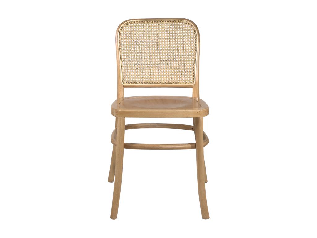 Lot 2 chaises vintage style classique romantique Mobenze clair rotin naturel Mobenze UDSN97344