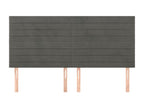 Tête de lit 4 pièces Gris foncé 100x5x78/88 cm Velours EHWA24421
