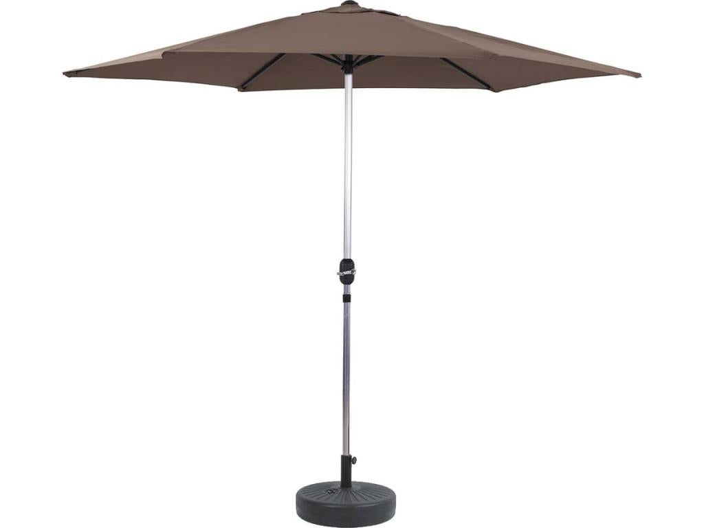 Parasol de jardin droit Alu Sol - Rond - 3m - Boislis - Avec pied à Boislis WEEJ22664