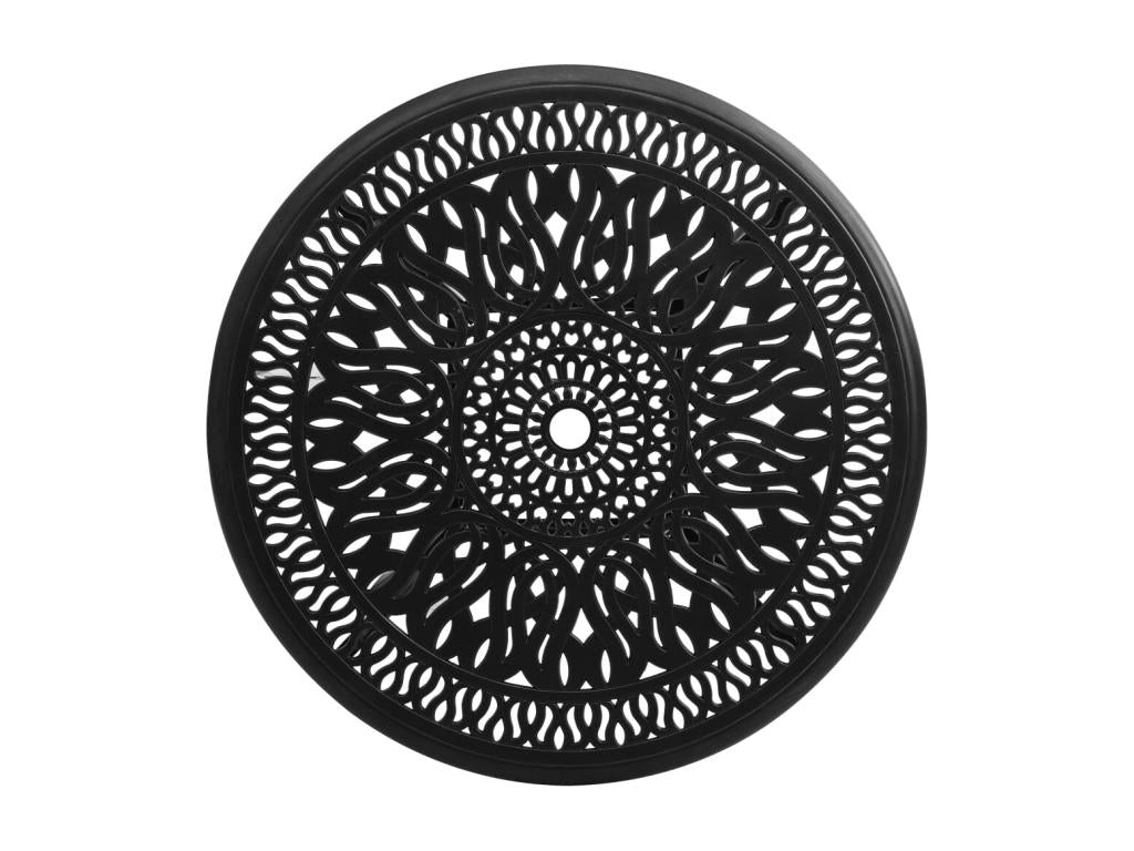 Table de jardin Noir 90x90x74 cm Aluminium coulé PHKB79808