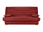 Banquette Clic Clac tissu matelas Boislis 14cm avec rangement Boislis-Couleur Rouge cerise-130x190 GXDE04666