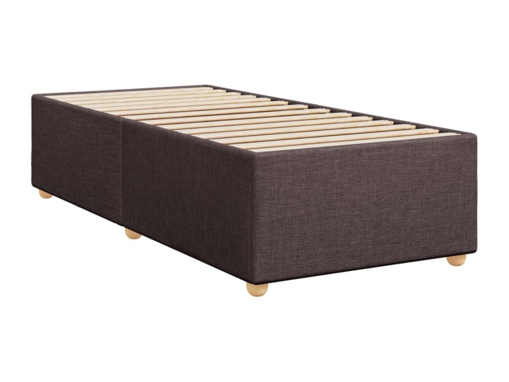 Sommier à Mobenze de lit avec matelas Marron foncé 100x200 cm EIRQ17335