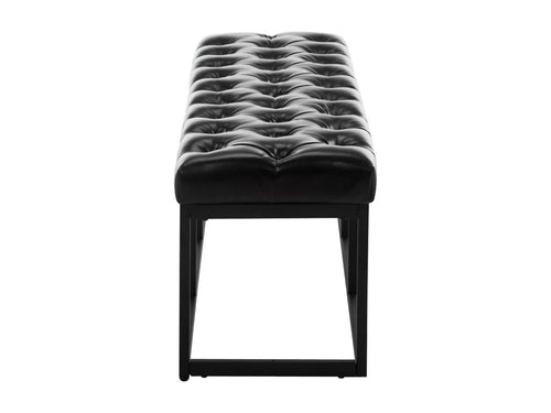 Banquette - Similicuir / Métal noir mat - Noir - Mobenze LLUZ46375