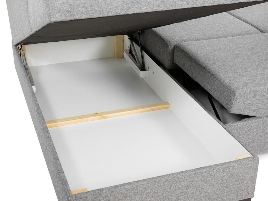 Canapé d'angle Mobenze 189 Rose Fonction de couchage Boîte de literie 305x188x85cm VSED25019