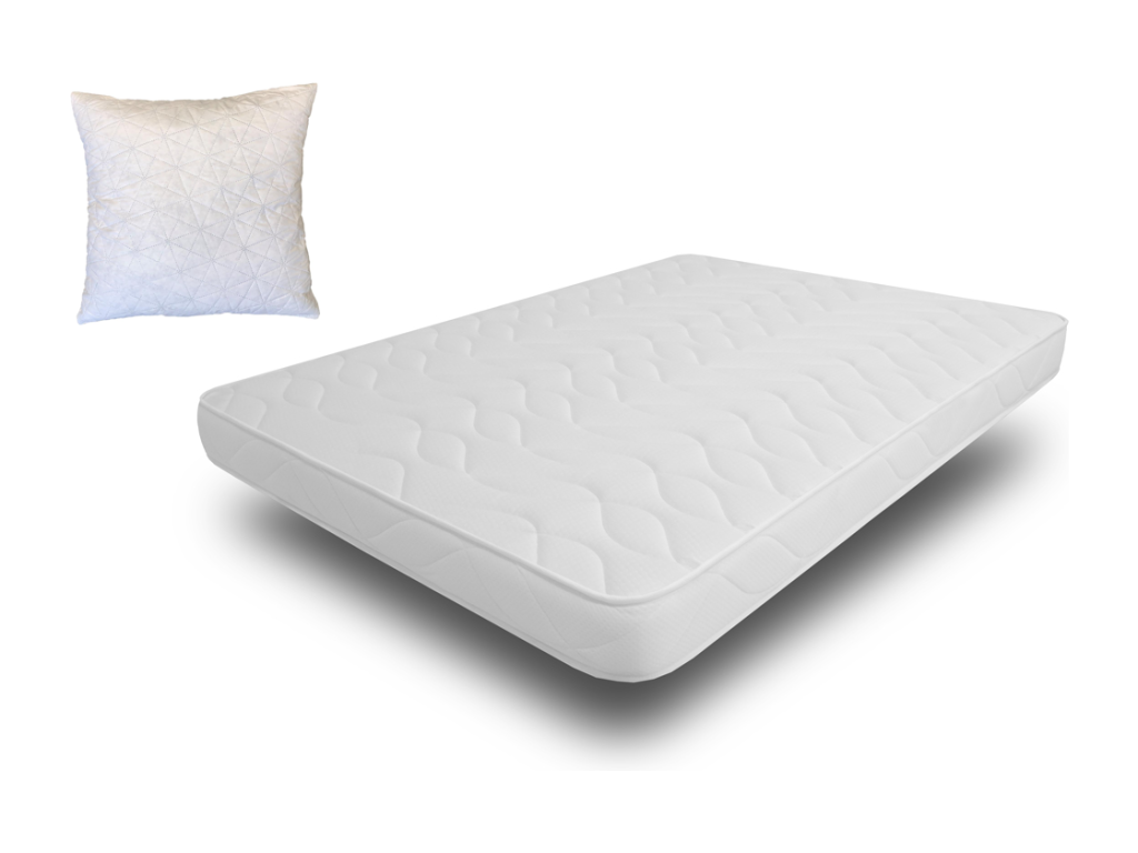 Matelas mousse ECO - 90x200cm et 1 Oreiller accueil mémoire de forme 60x60cm - mousse - 14 cm IOQP19230