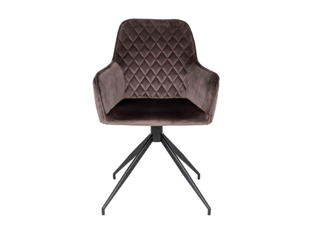 Boislis - Fauteuil Pivotant Velours Boislis et Piétement Acier GJAF57897