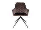 Boislis - Fauteuil Pivotant Velours Boislis et Piétement Acier GJAF57897