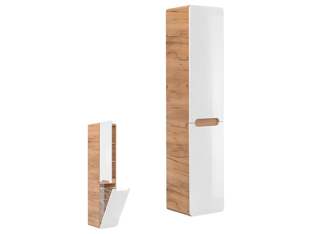 Meuble Salle de bain 170x35x32cm Boislis BLANC 804 moderne de haute qualité LZOB70268