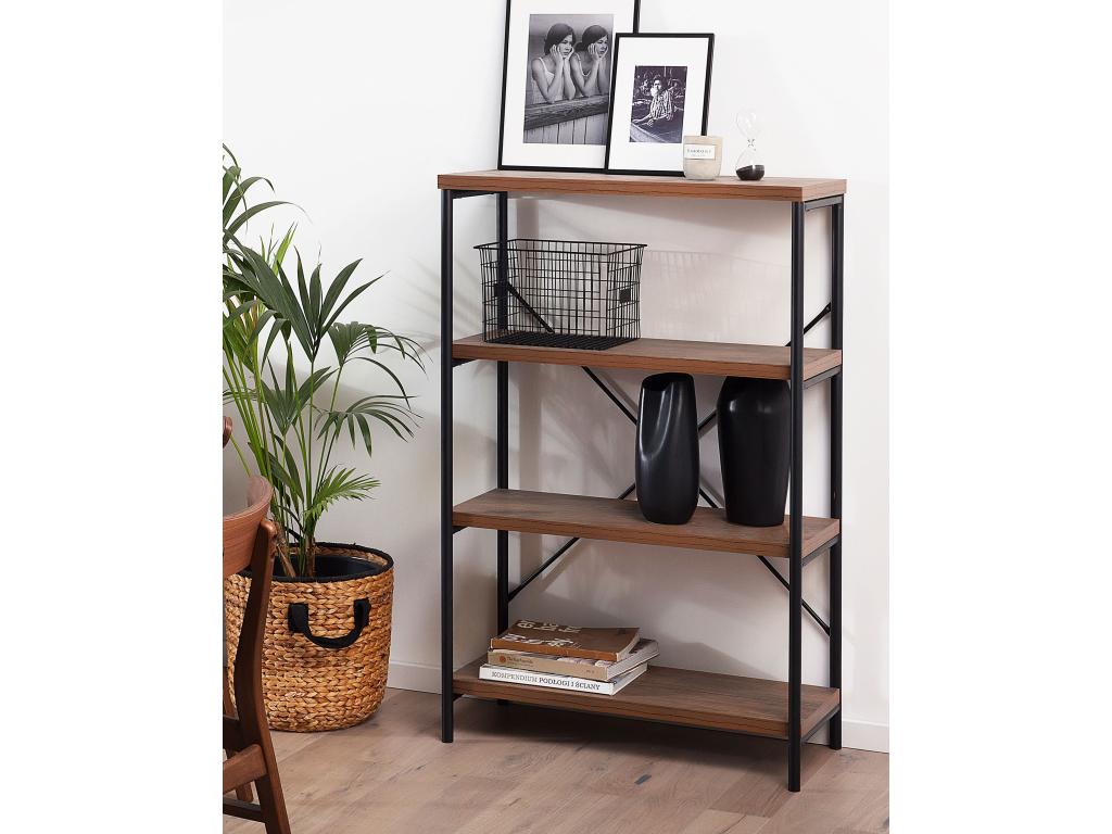 Bibliothèque 3 étagères Boislis Marron foncé XSRZ73107