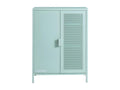 Mobenze - Buffet haut 2 portes en métal Mobenze H100cm - Vert menthe HVZX16041