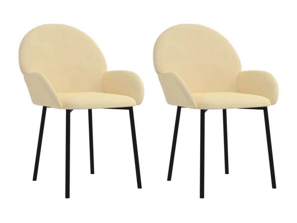 Chaises à manger lot de 2 Crème Mobenze AQWY32664